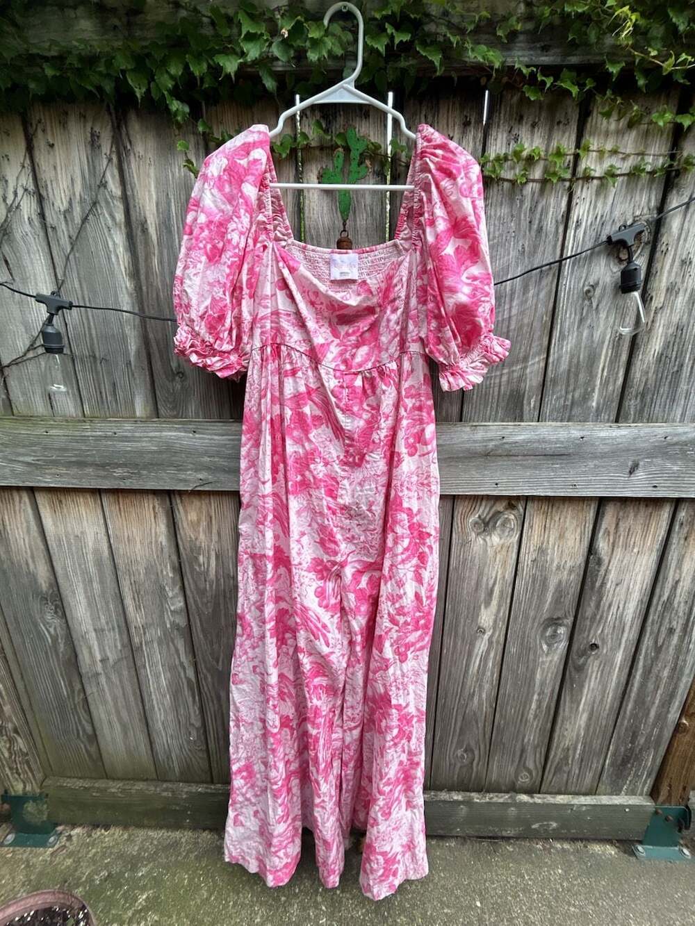 Selkie Pink Toile Hamptons Wide Leg Jumpsuit